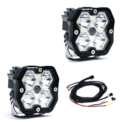 +2024 Colorado LT/TrailBoss vent cover (ASA Matte Black) + Squadron Sport 2.0 Black LED Auxiliary Light Pod Pair
