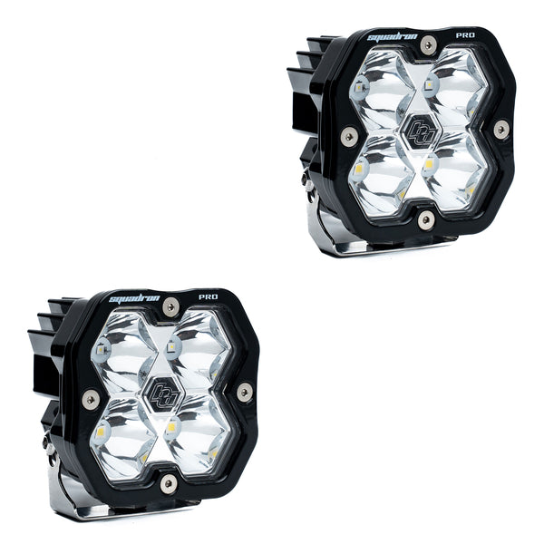 2019-2022 GMC Sierra 1500 Led vent cover (ASA Matte Black) + Baja Designs Squadron PRO 2.0