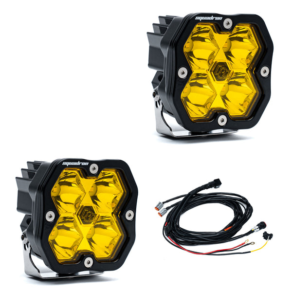 +2024 Colorado LT/TrailBoss vent cover (ASA Matte Black) + Squadron Sport 2.0 Black LED Auxiliary Light Pod Pair