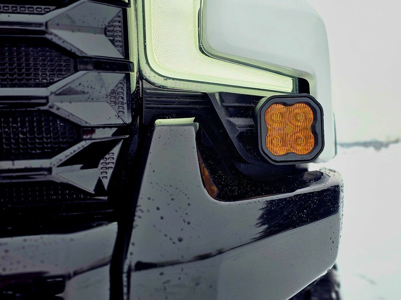 +2022 Silverado ZR2 Led vent cover (ASA Matte Black) + Diode Dynamics SS3 Sport