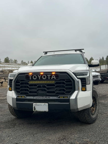 +2022 Toyota Tundra Led vent cover (ASA Matte Black) + Baja Designs Squadron SAE