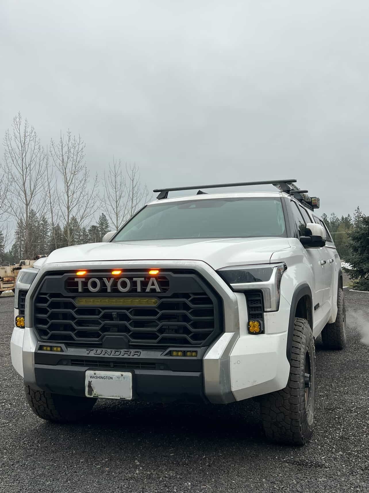 +2022 Toyota Tundra Led vent cover (ASA Matte Black) + Baja Designs Squadron SAE