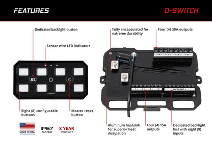 Diode Dynamics D-Switch 8-Channel Switch Panel