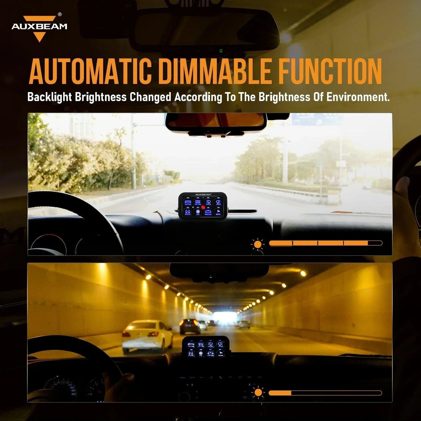 +2024 Tacoma/4Runner Switch panel mount (fit Auxbeam 8 Gang) + Single Series 8 Gang (BA80)