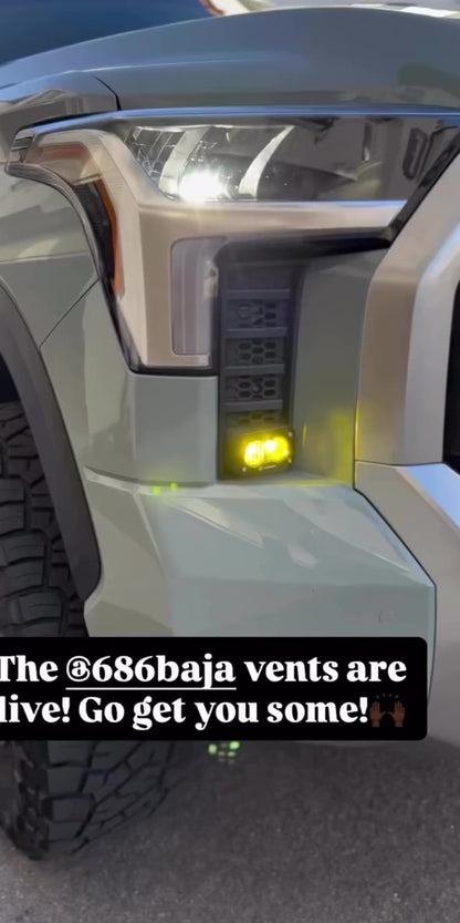 +2022 Toyota Tundra Led vent cover (ASA Matte Black) Baja Designs S2