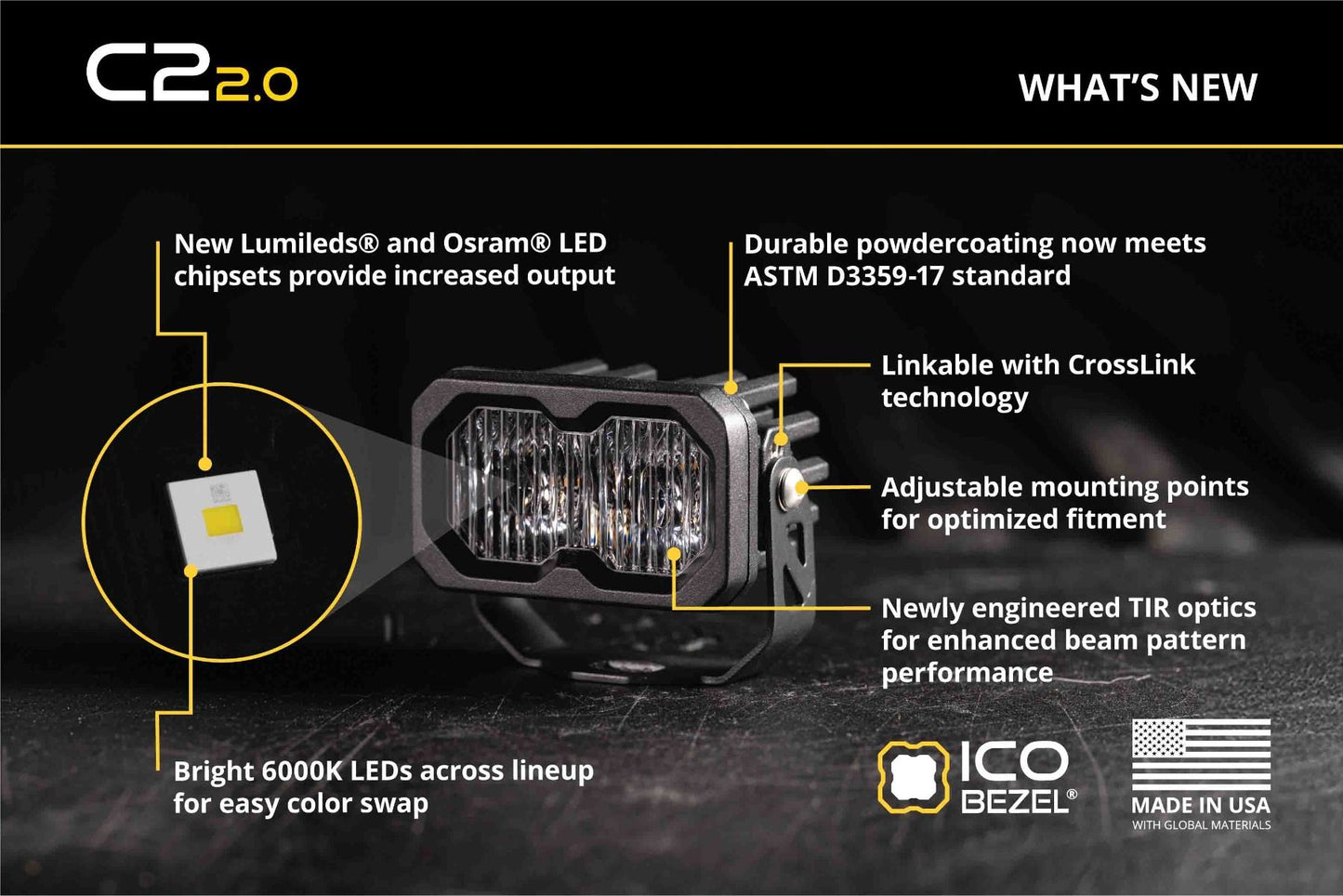 +2024 Colorado/Canyon Mirror ditch light + Diode Dynamics C2.0 Pro