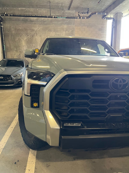 +2022 Toyota Tundra Led vent cover (ASA Matte Black) Baja Designs S1