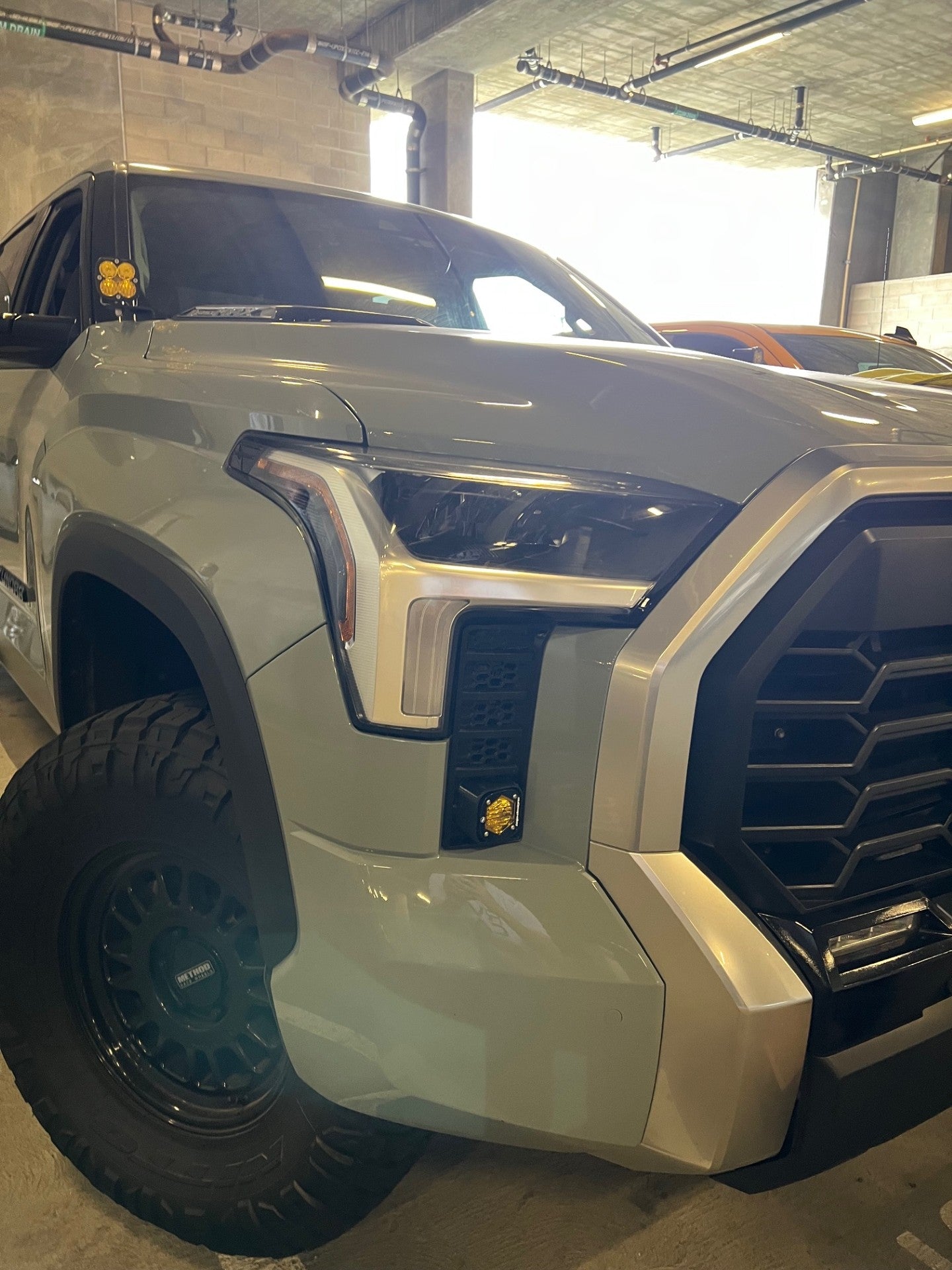 +2022 Toyota Tundra Led vent cover (ASA Matte Black) Baja Designs S1