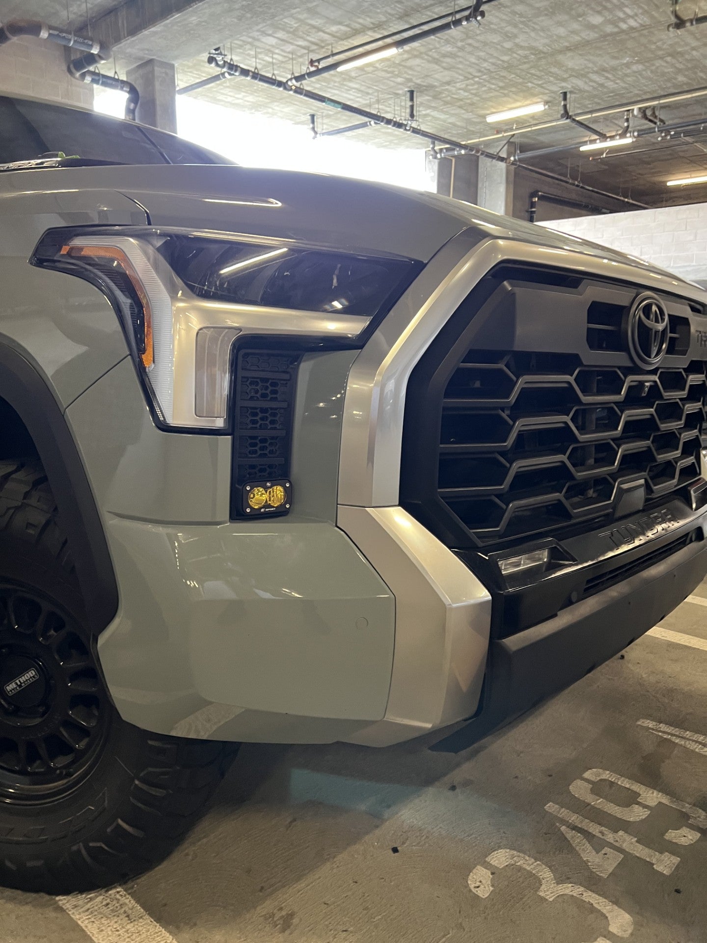 +2022 Toyota Tundra Led vent cover (ASA Matte Black) Baja Designs S2