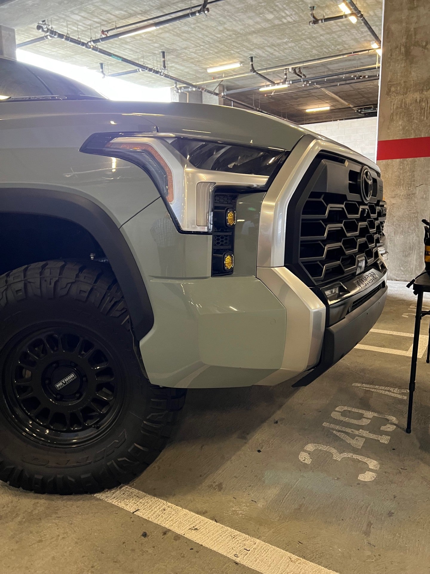 +2022 Toyota Tundra Led vent cover (ASA Matte Black) Baja Designs S1 Double