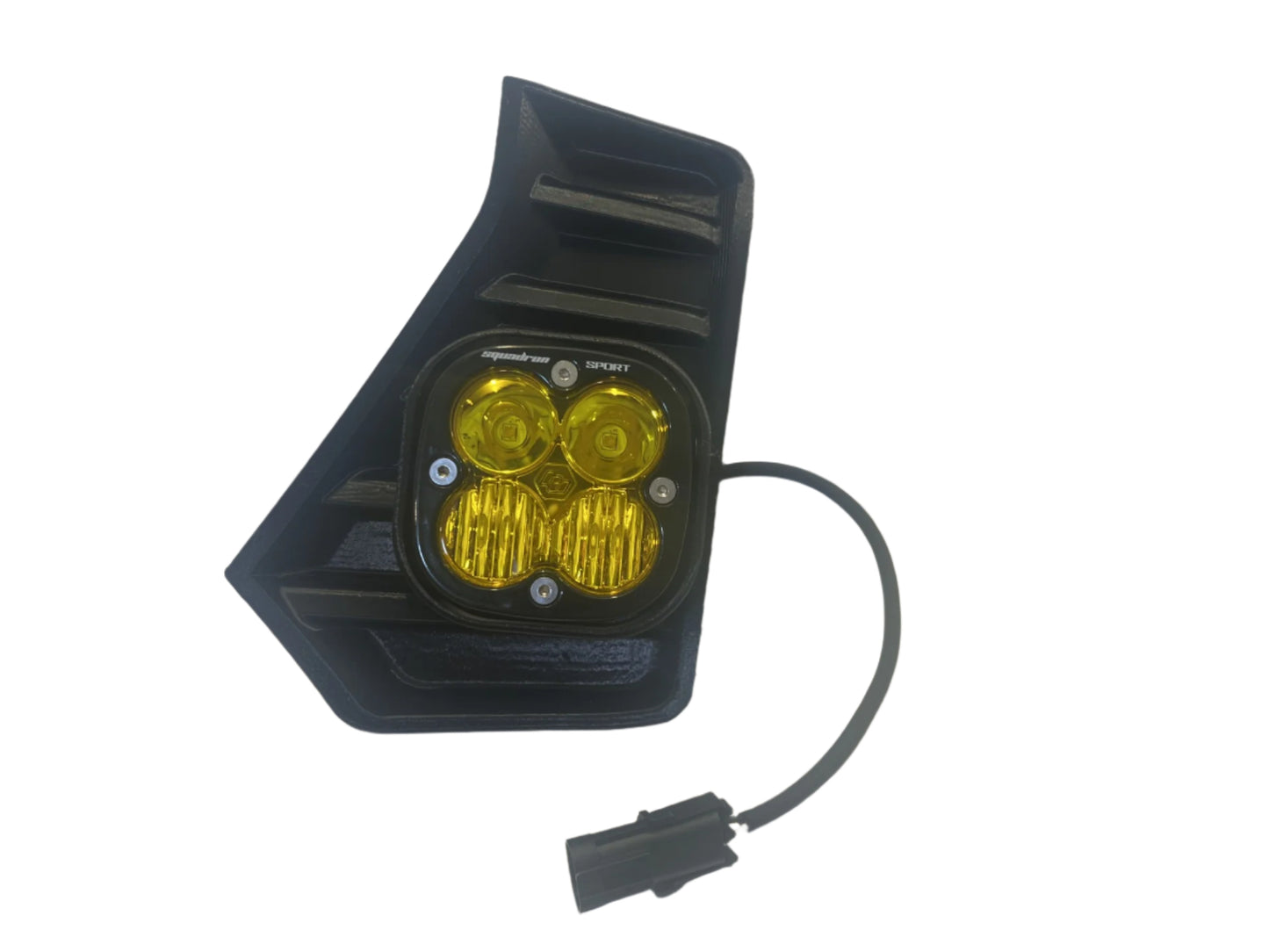 +2024 Tacoma Led vent cover (ASA Matte Black) + Squadron Pro Black LED Auxiliary Light Pod Pair