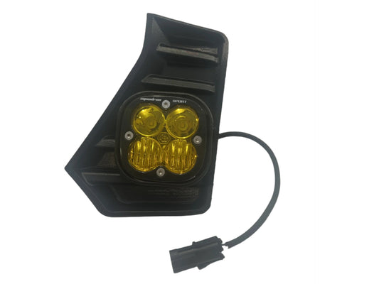 +2024 Tacoma Led vent cover (ASA Matte Black) + Squadron Pro Black LED Auxiliary Light Pod Pair
