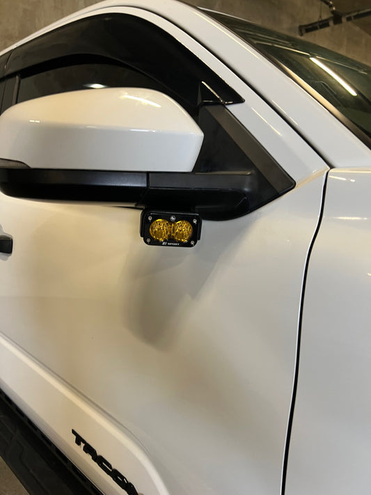 +2024 Tacoma Mirror ditch light Baja Designs S2