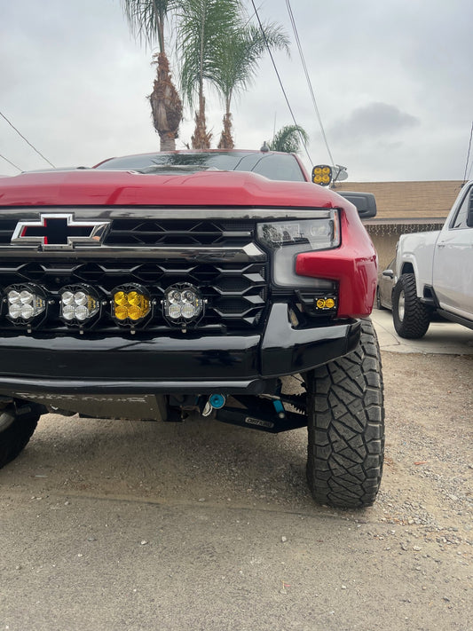 +2022 Silverado ZR2 Led vent cover (ASA Matte Black) Baja Designs S2