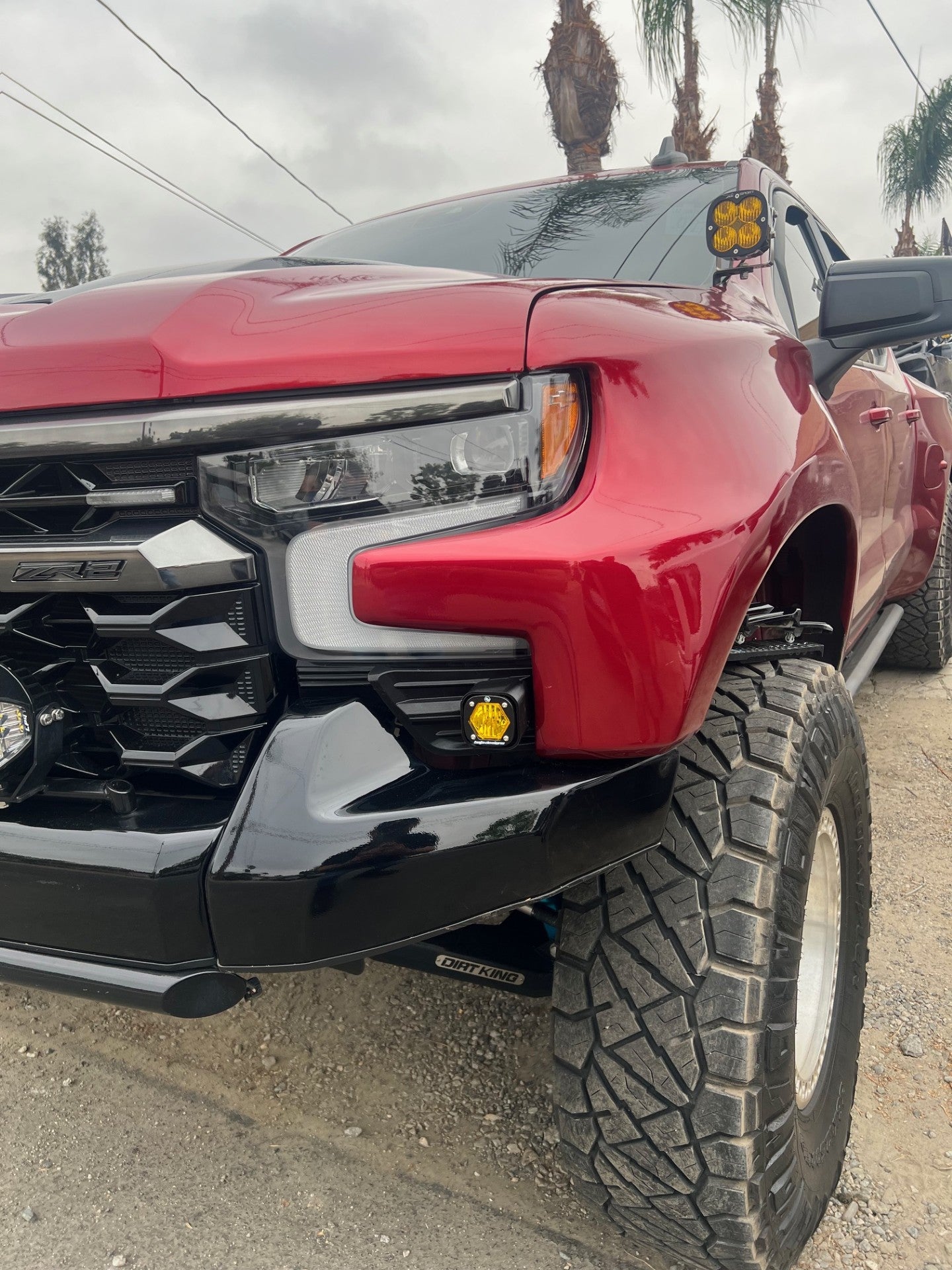 +2022 Silverado ZR2 Led vent cover (ASA Matte Black) Baja Designs S1