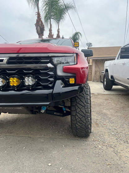 +2022 Silverado ZR2 Led vent cover (ASA Matte Black) Baja Designs Squadron Sport