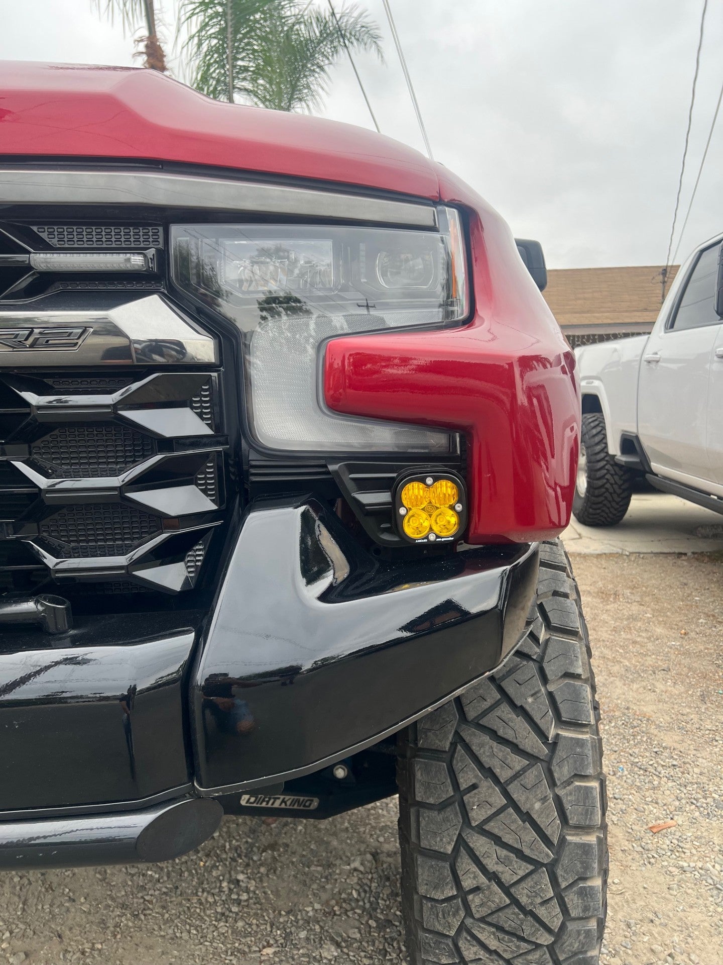 +2022 Silverado ZR2 Led vent cover (ASA Matte Black) Baja Designs Squadron Sport